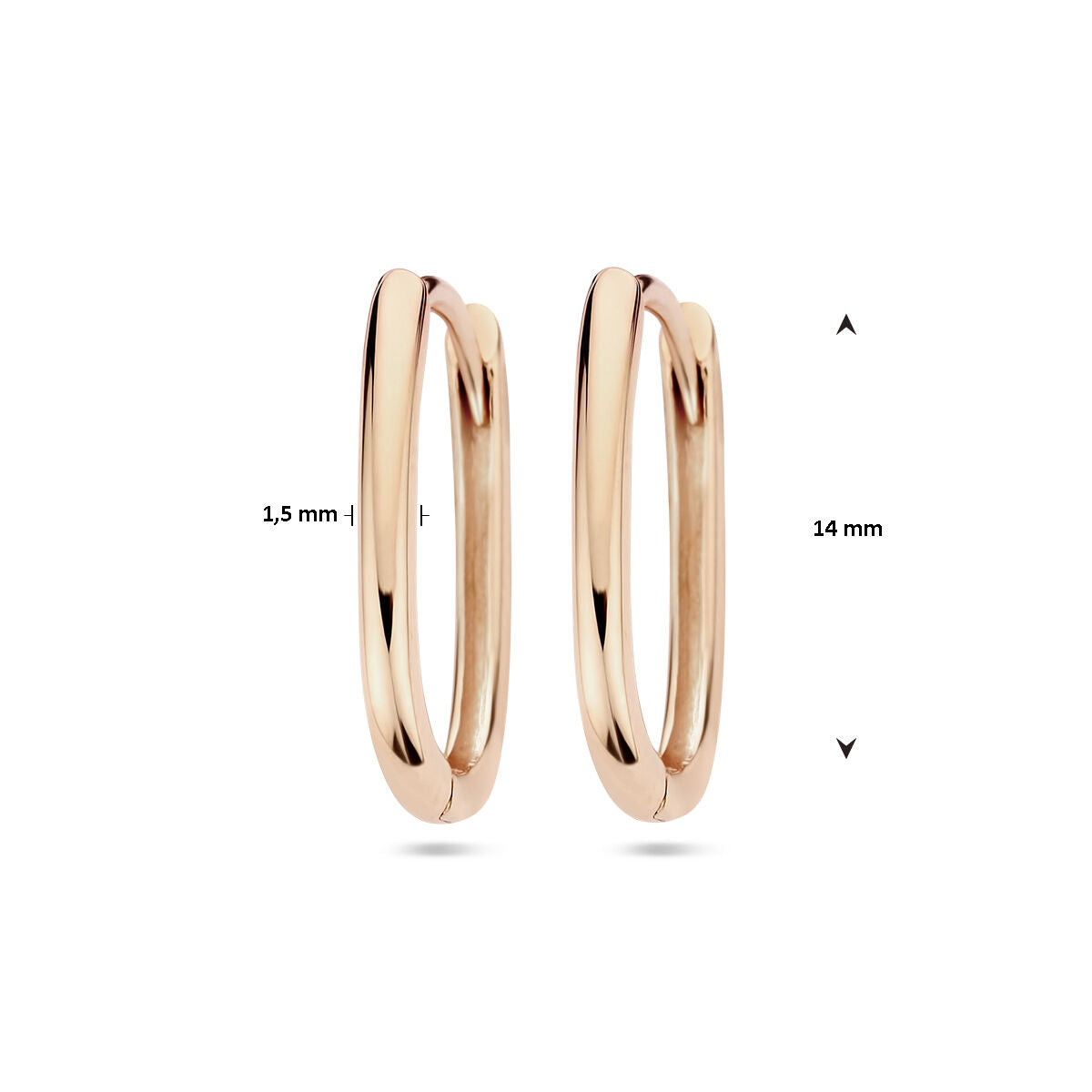 créoles paperclip 14K or rose