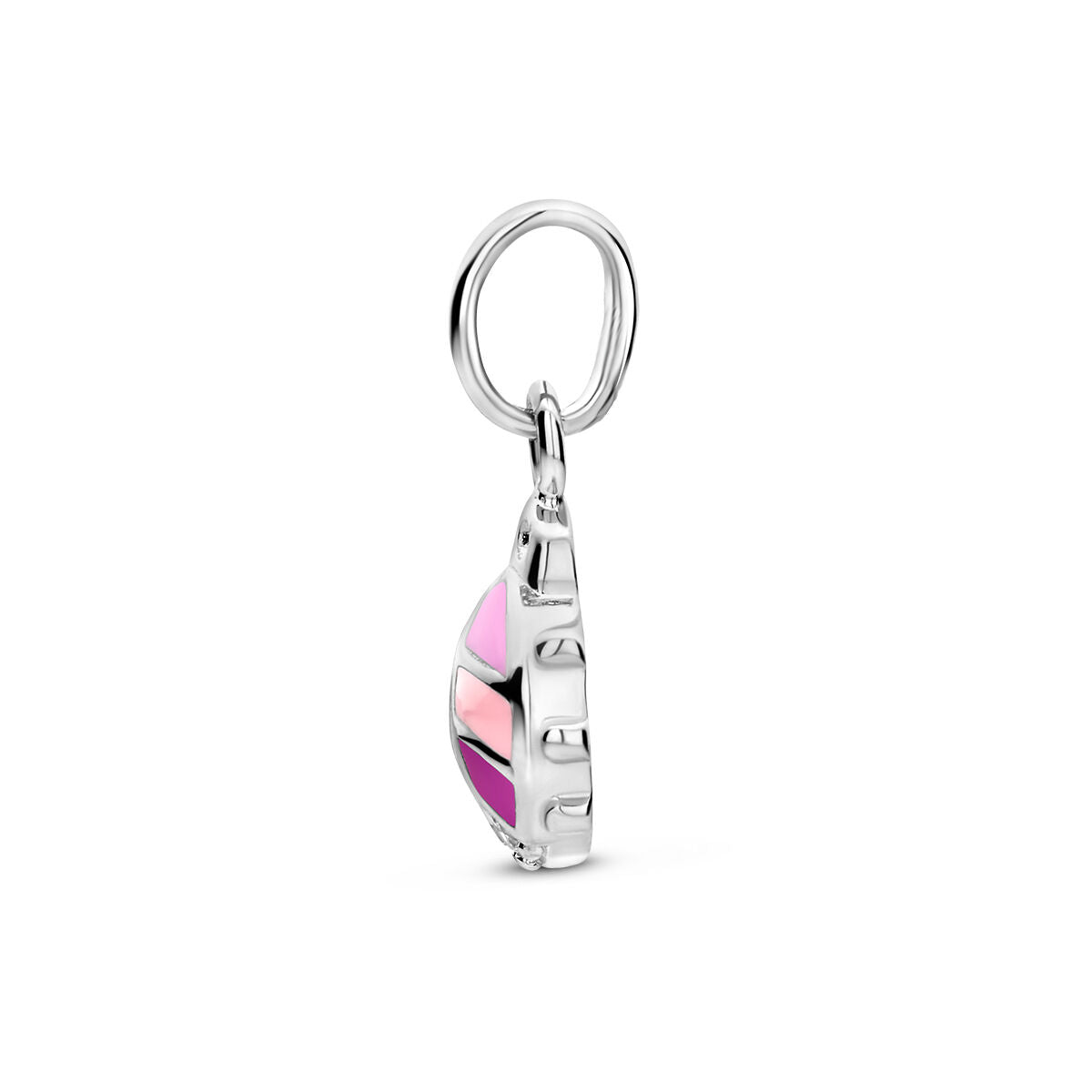 pendentif coccinelle zircone argent rhodié