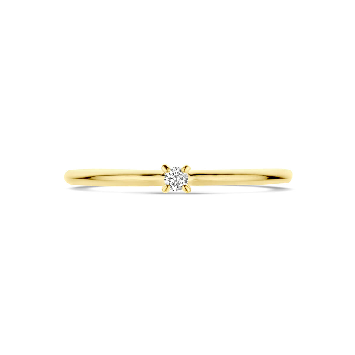 bague diamant 0.03ct h si or jaune 14K