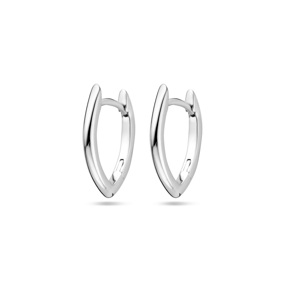 Boucles d'oreilles en argent rhodié de 2,0 mm, en forme de goutte.
