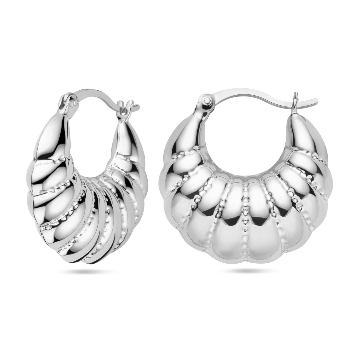créoles argent rhodié