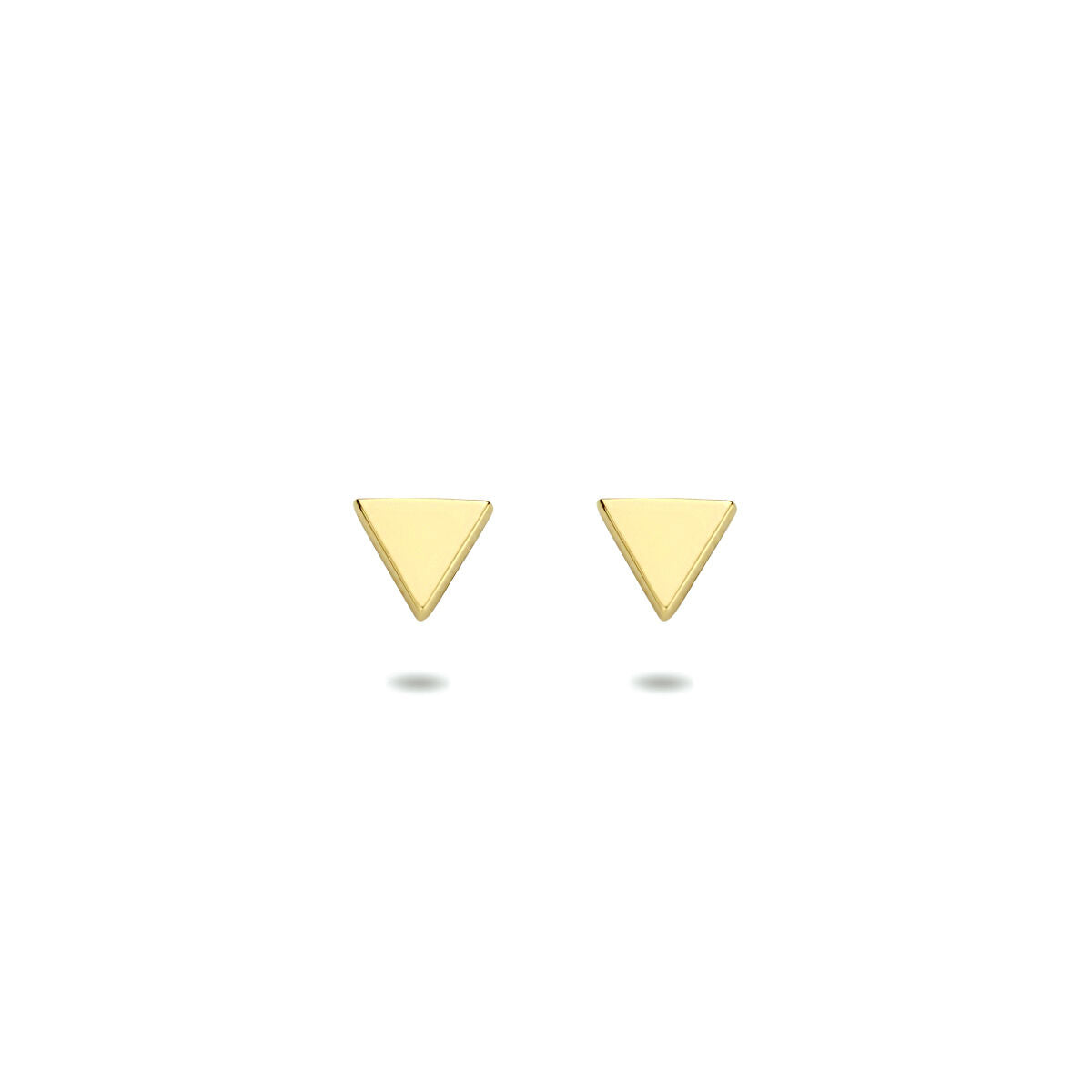Boucles d'oreilles triangulaires en or jaune 14K.
