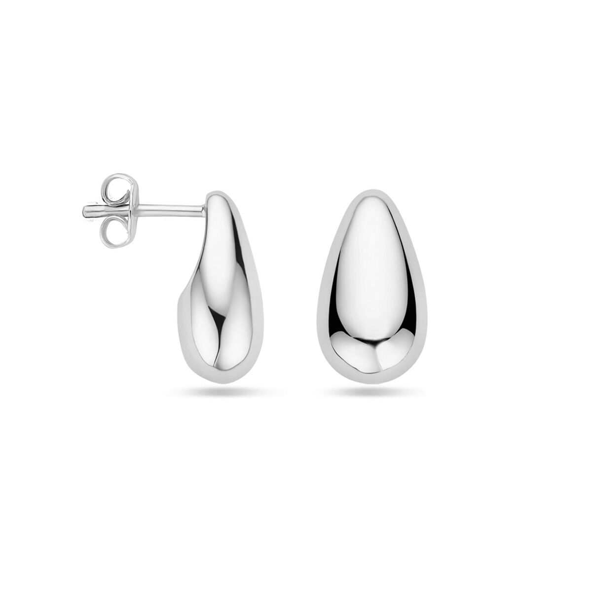 puces d'oreilles goutte 15 mm argent rhodié