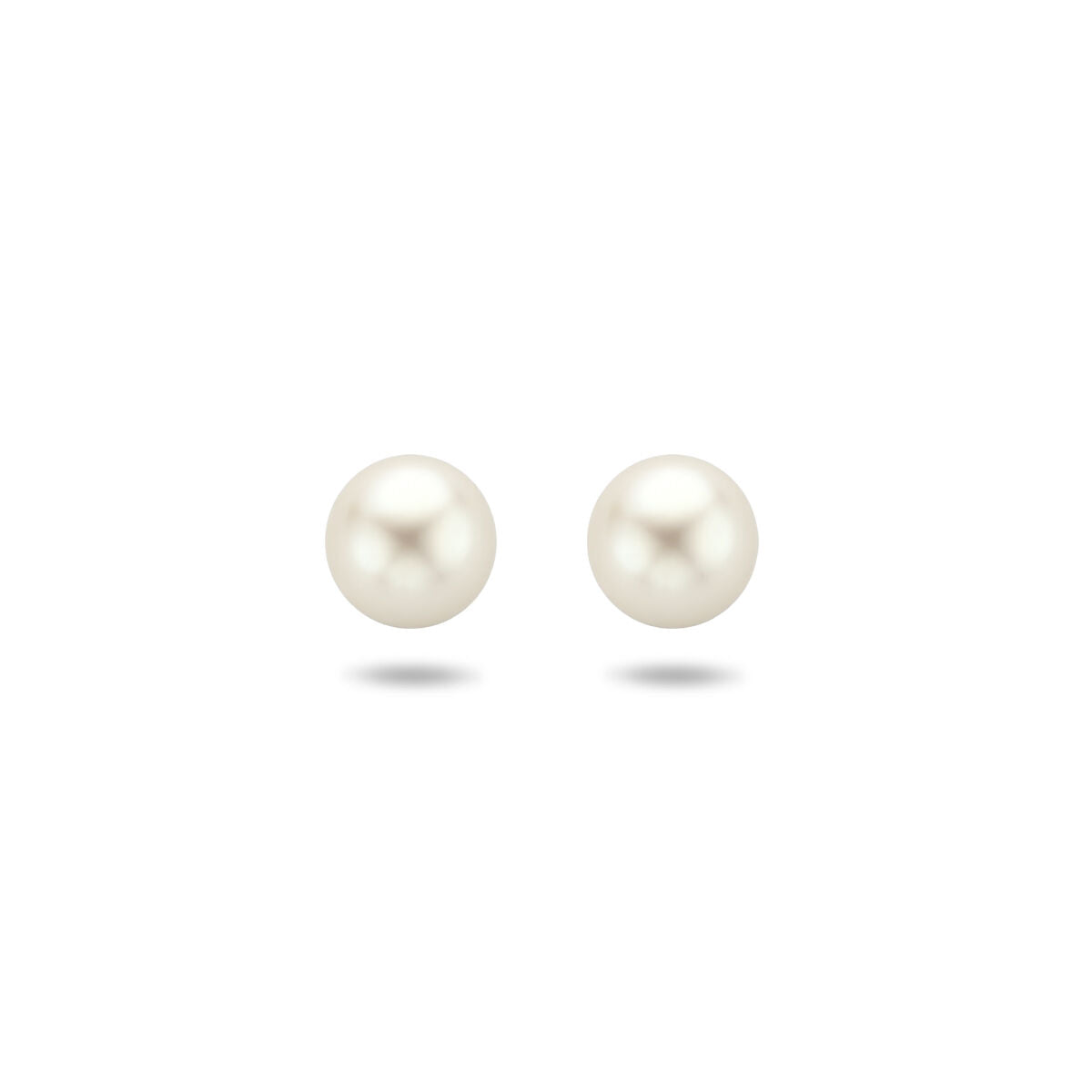 Boucles d'oreilles en perles avec monture en or jaune 14K.