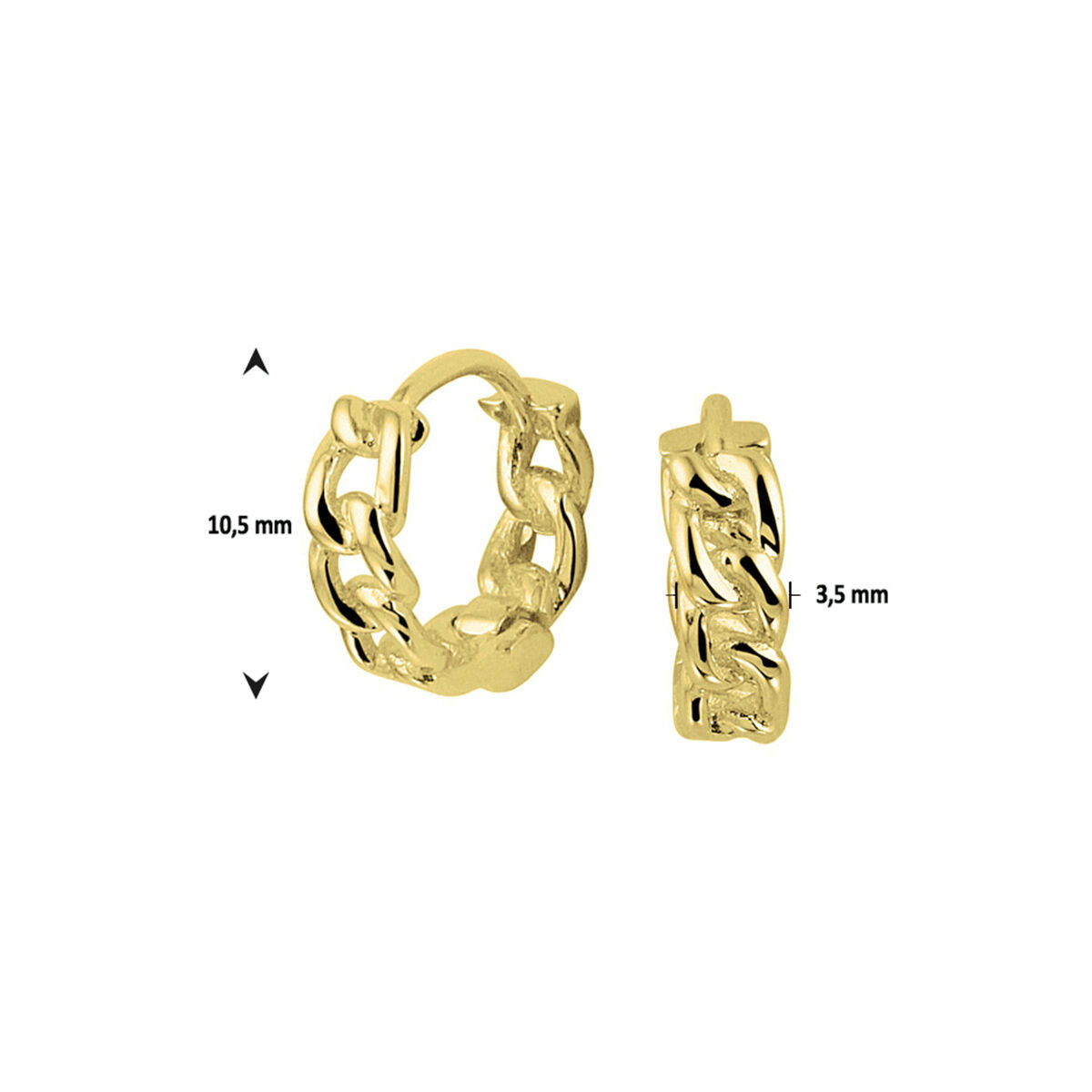 créoles 1 micron argent plaqué or (jaune)