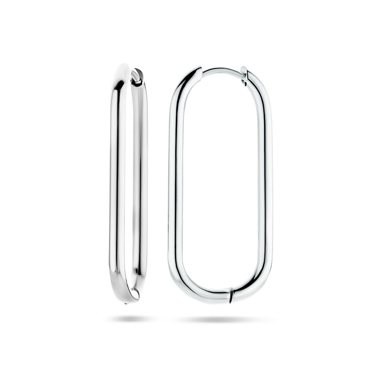créoles paperclip acier inoxydable