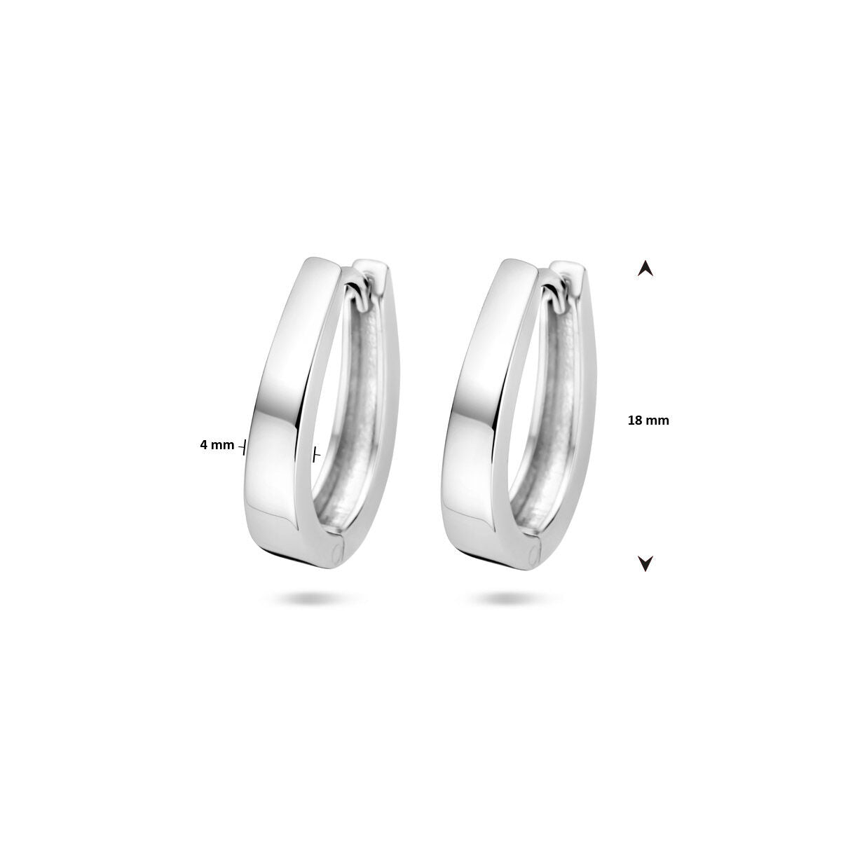 créoles 18 mm argent rhodié