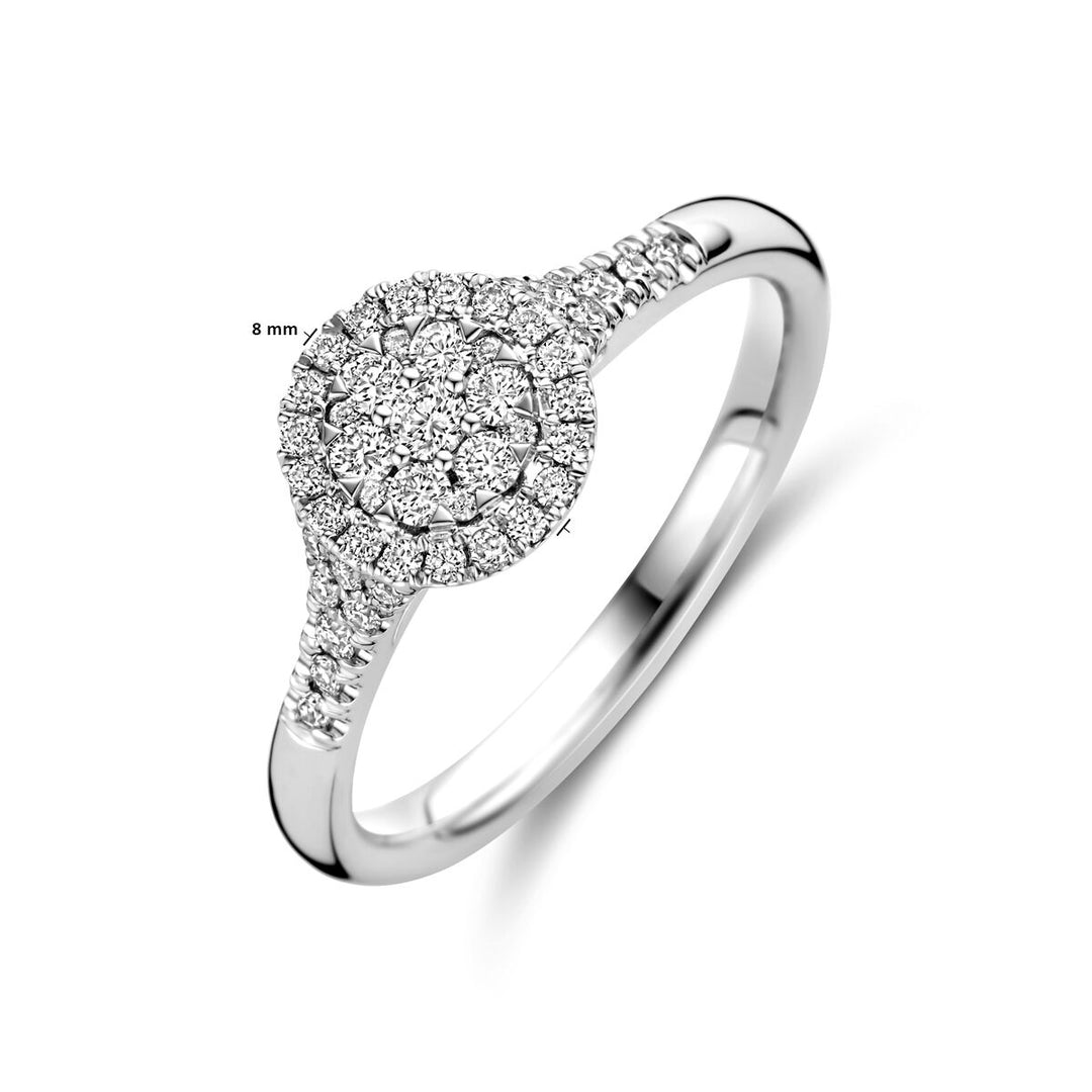 ring diamant 0.36ct h si 14K witgoud