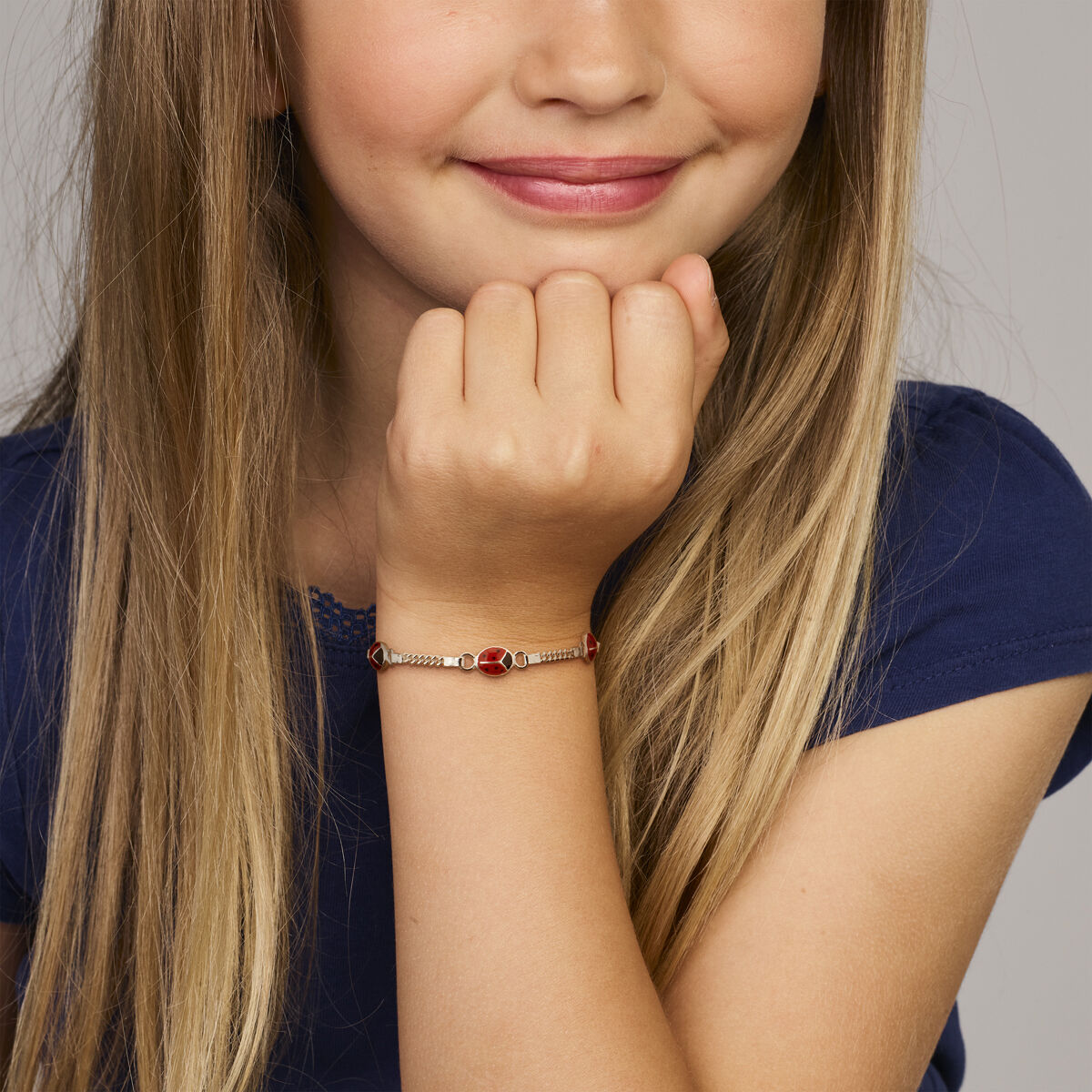 bracelet coccinelle argent blanc