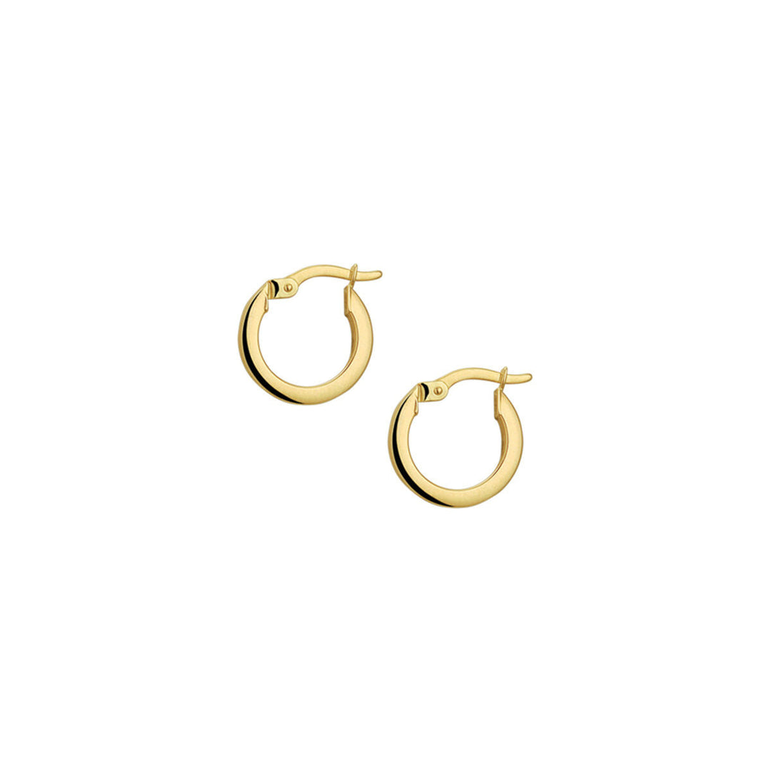 créoles tube carré 14K or jaune 2.0mm