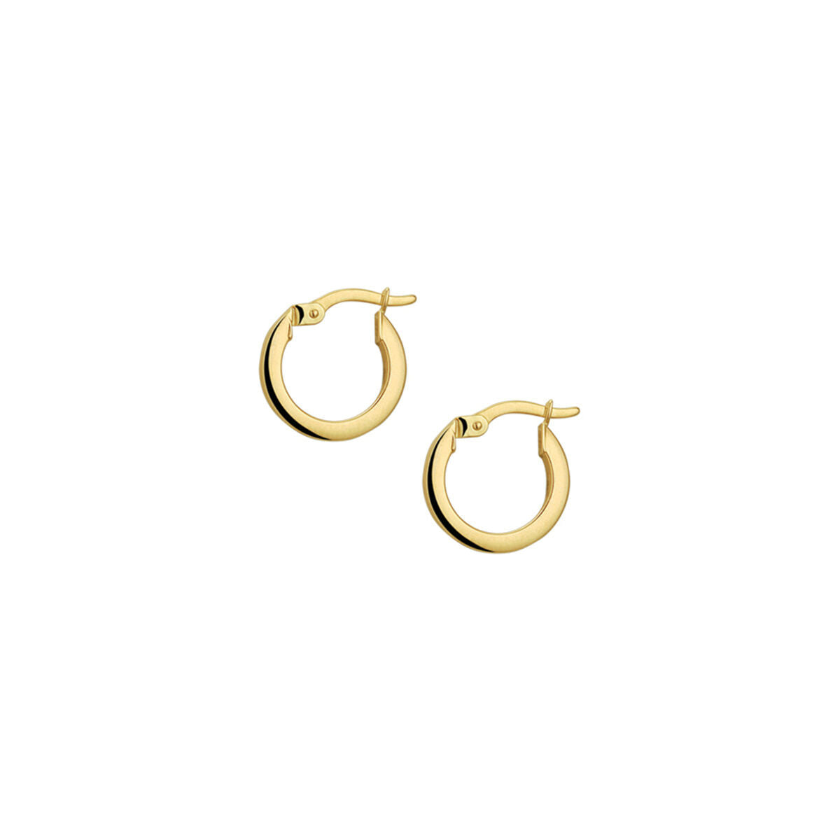 créoles tube carré 14K or jaune 2.0mm