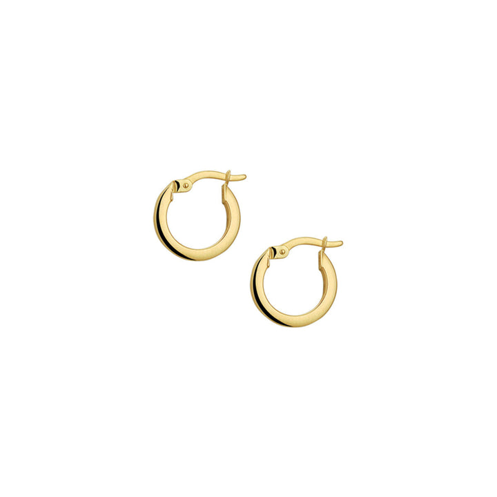 créoles tube carré 14K or jaune 2.0mm