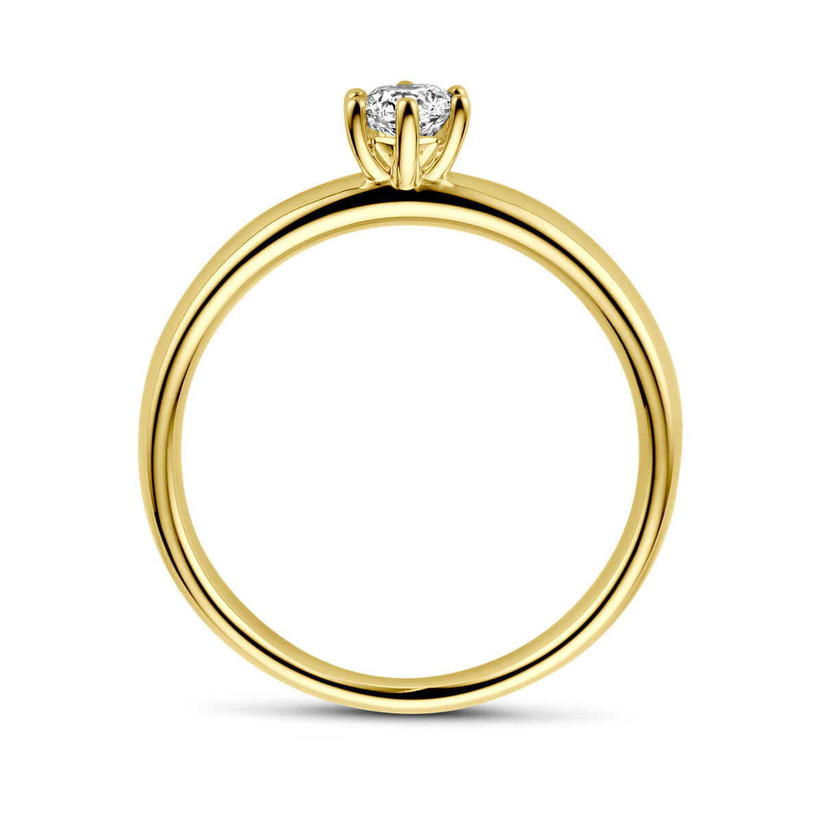 bague de fiançailles diamant 0.25ct h si or jaune 14K