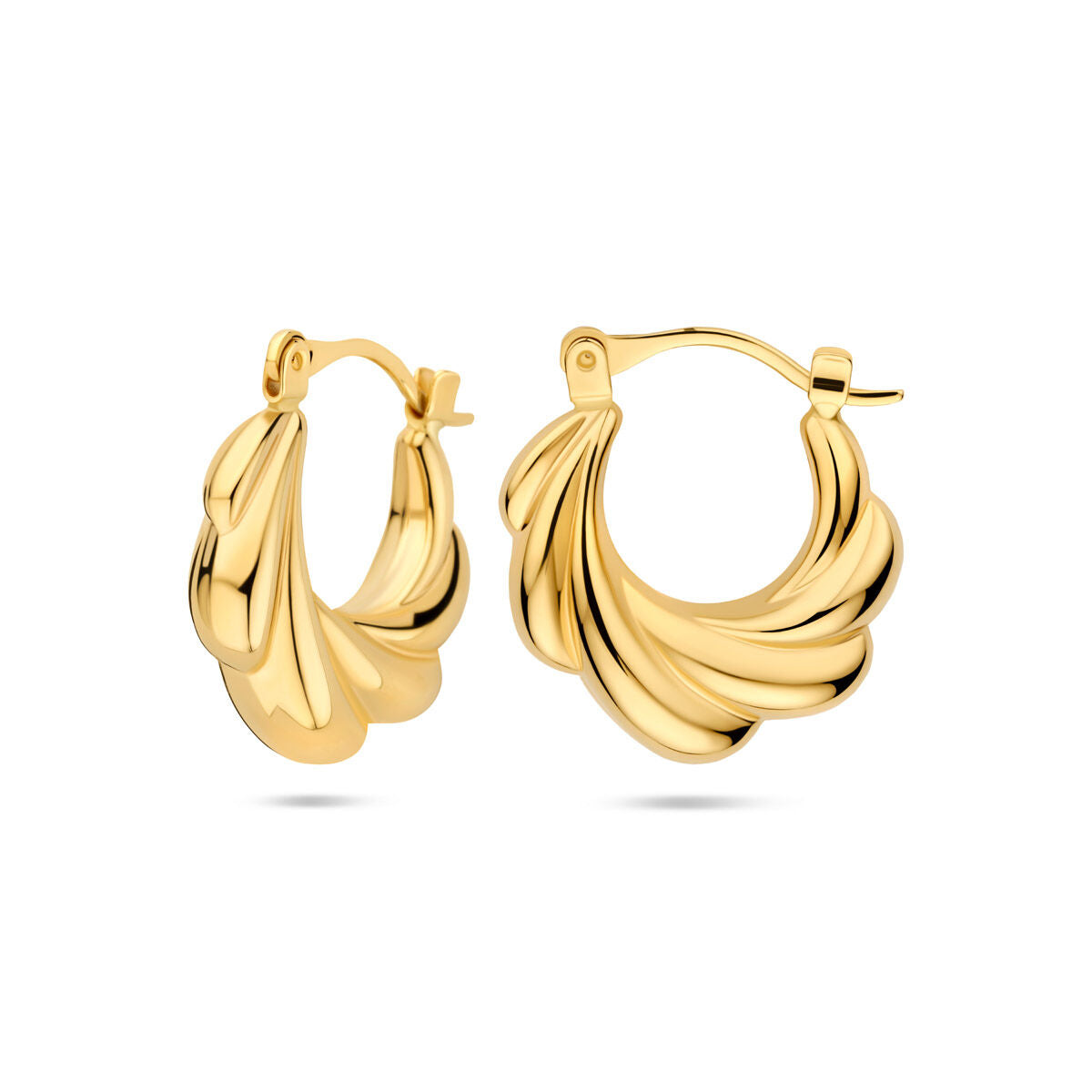 créoles 19 mm or jaune 14K