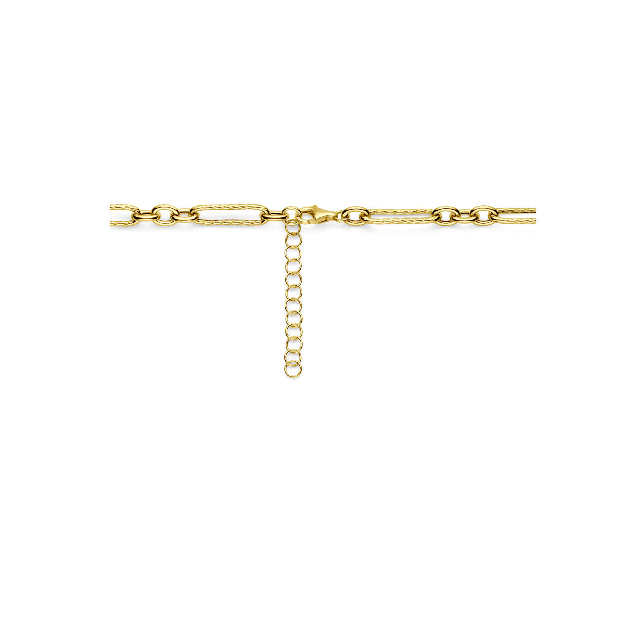 collier 7,5 mm 43 + 5 cm 3 microns argent plaqué or (jaune)