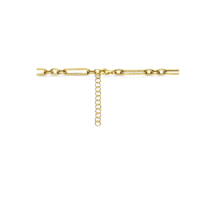 collier 7,5 mm 43 + 5 cm 3 micron zilver verguld (geel)