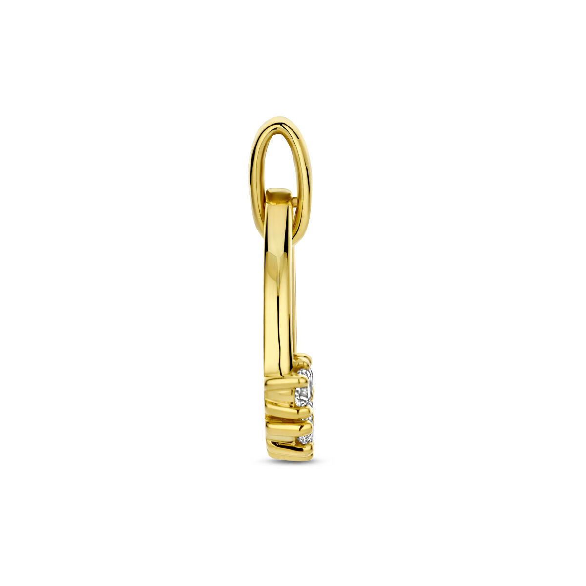 Pendentif en or avec diamant cultivé en laboratoire – or jaune 14k