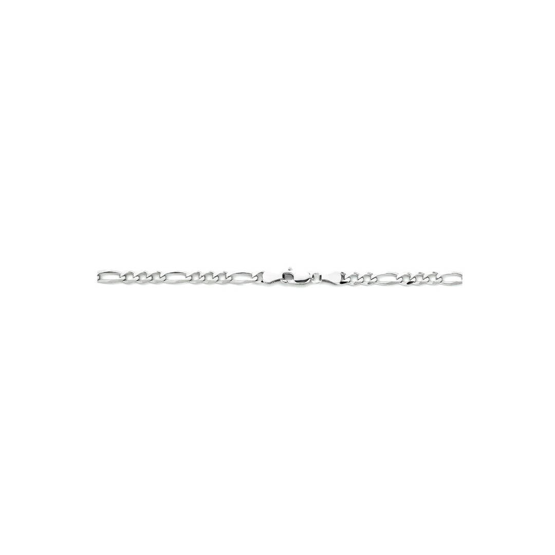collier figaro 4,0 mm 50 cm zilver gerhodineerd