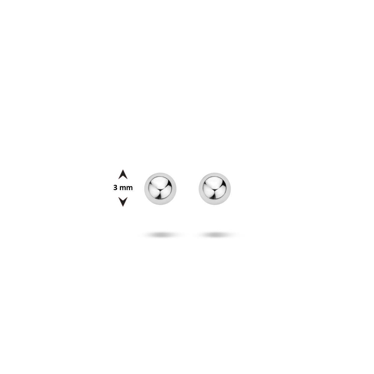 puces d'oreilles boule argent rhodié