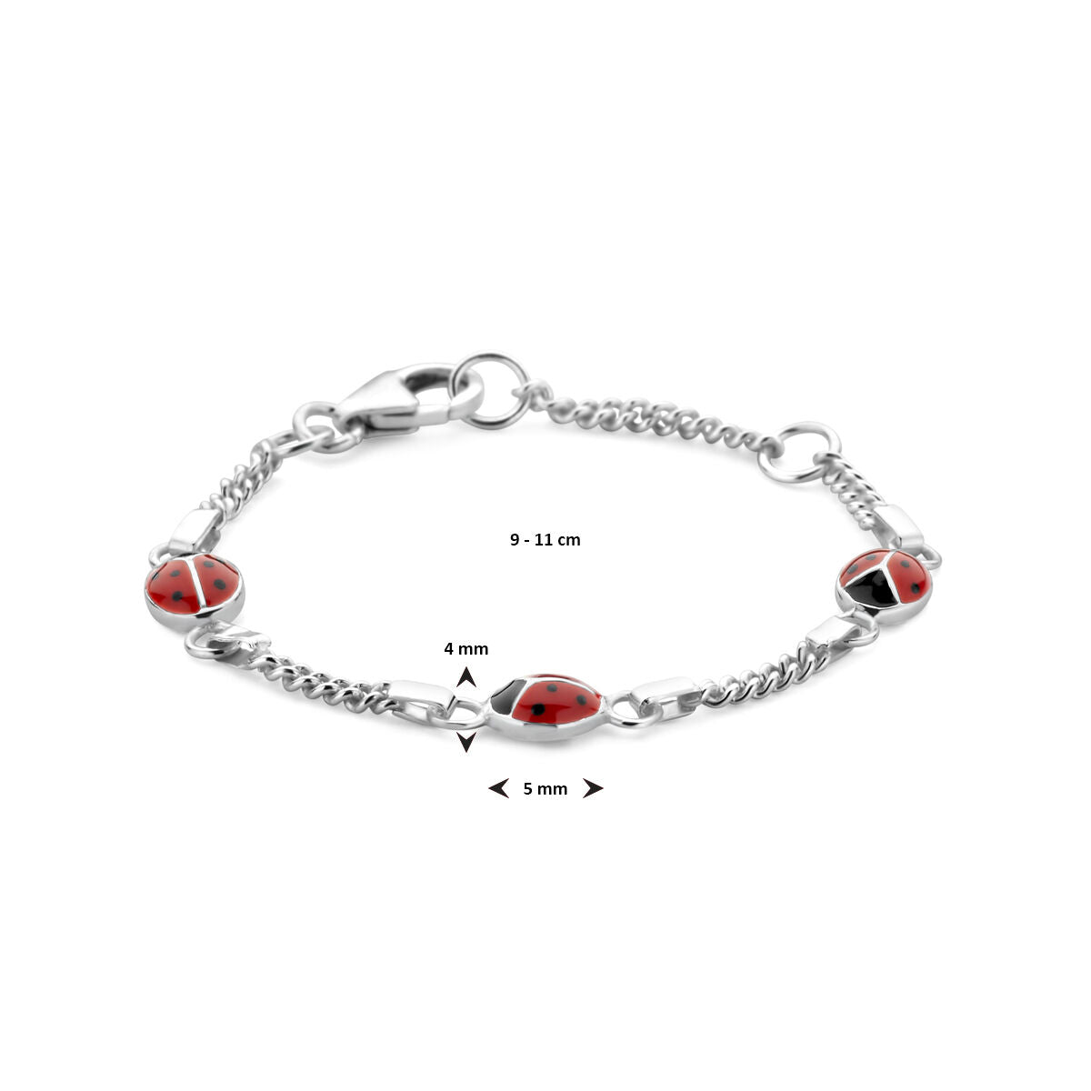 bracelet coccinelle argent blanc