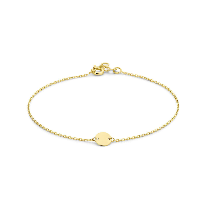 armband cirkel 18,5 cm 14K geelgoud