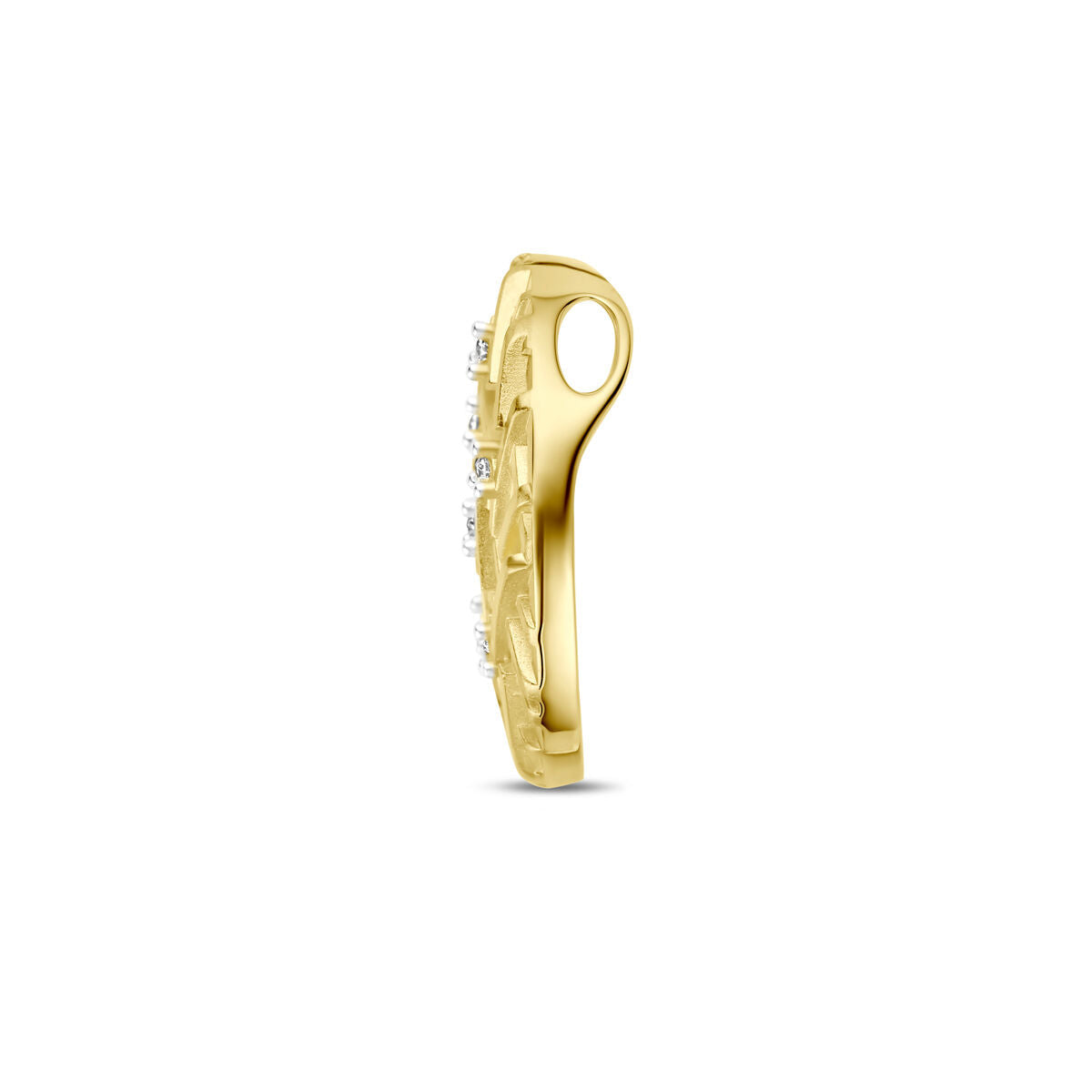 pendentif diamant 0.075ct h si or jaune 14K