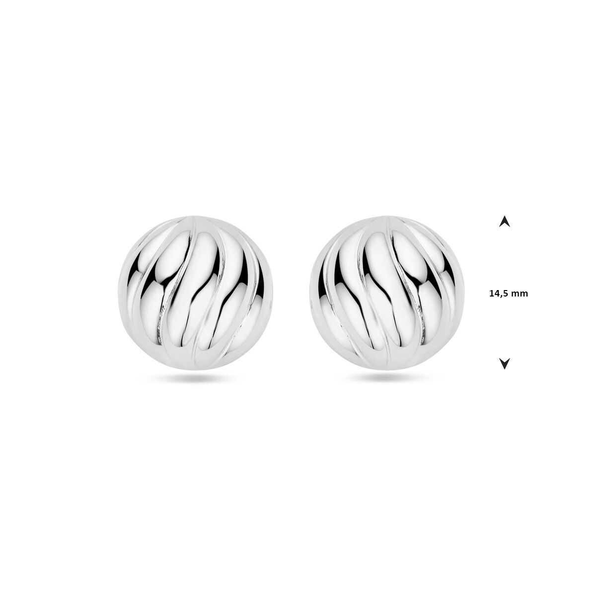 puces d'oreilles 14,5 mm argent rhodié