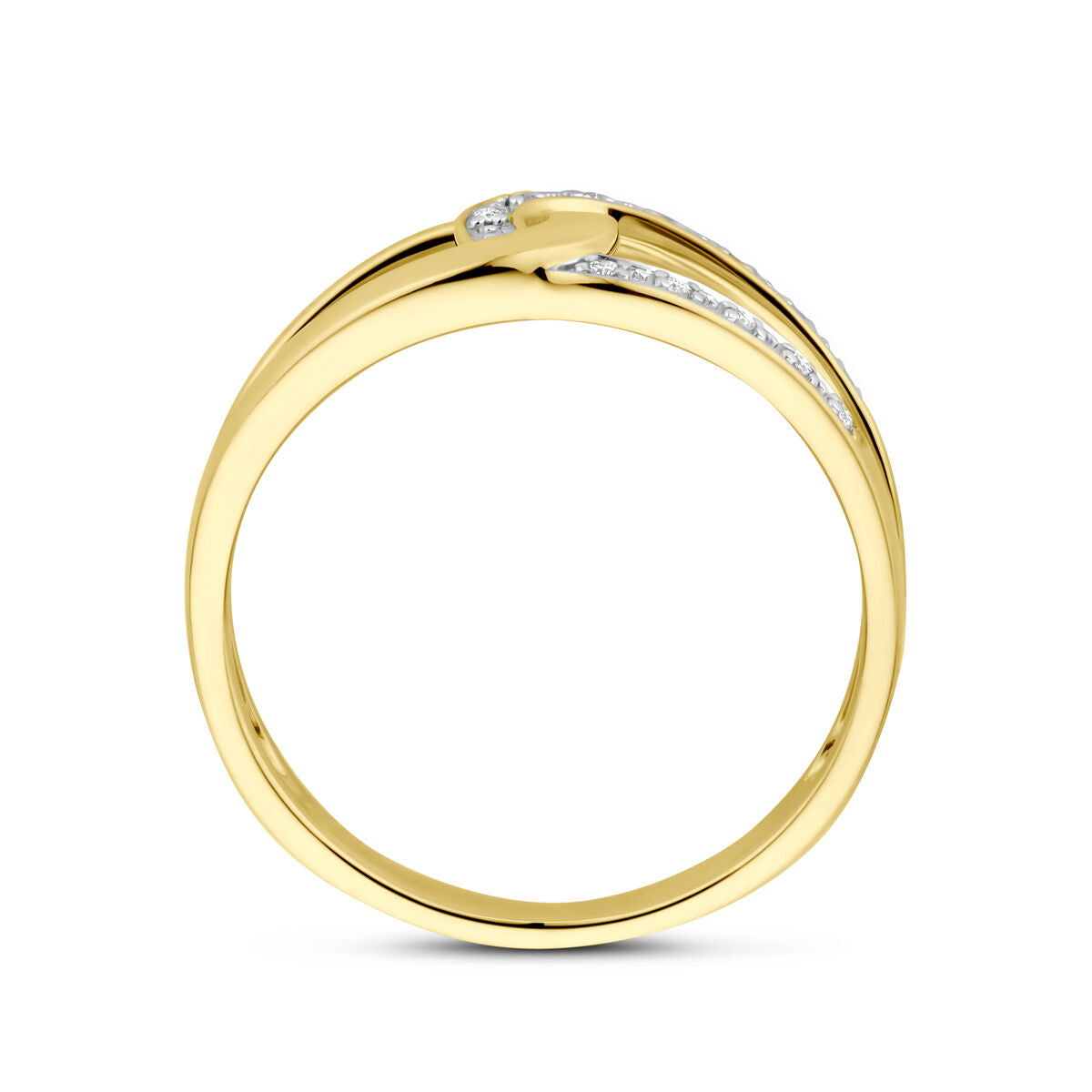 bague diamant 0.03ct h si or jaune 14K