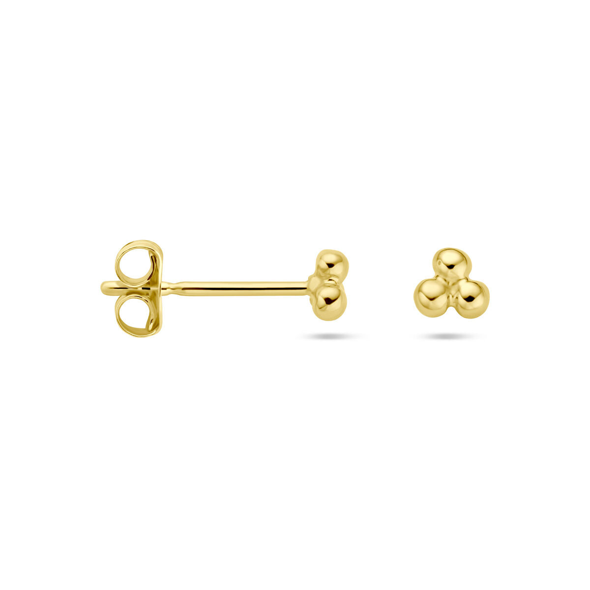 puces d'oreilles boules 14K or jaune