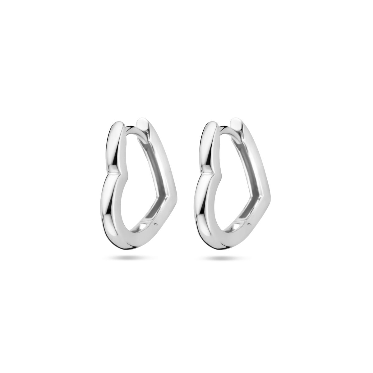 créoles cœur 16 mm argent rhodié