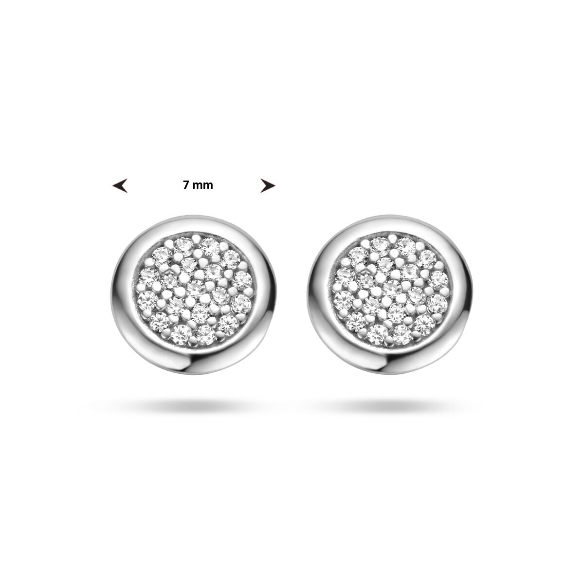 puces d'oreilles zircone argent rhodié