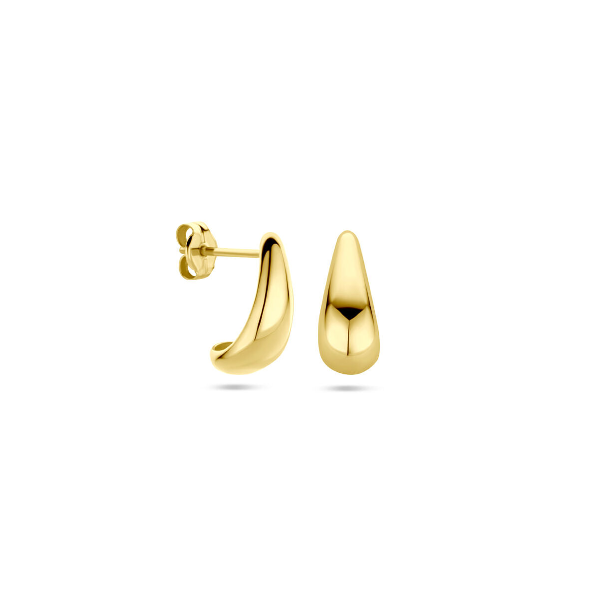 puces d'oreilles goutte 13 mm 14K or jaune