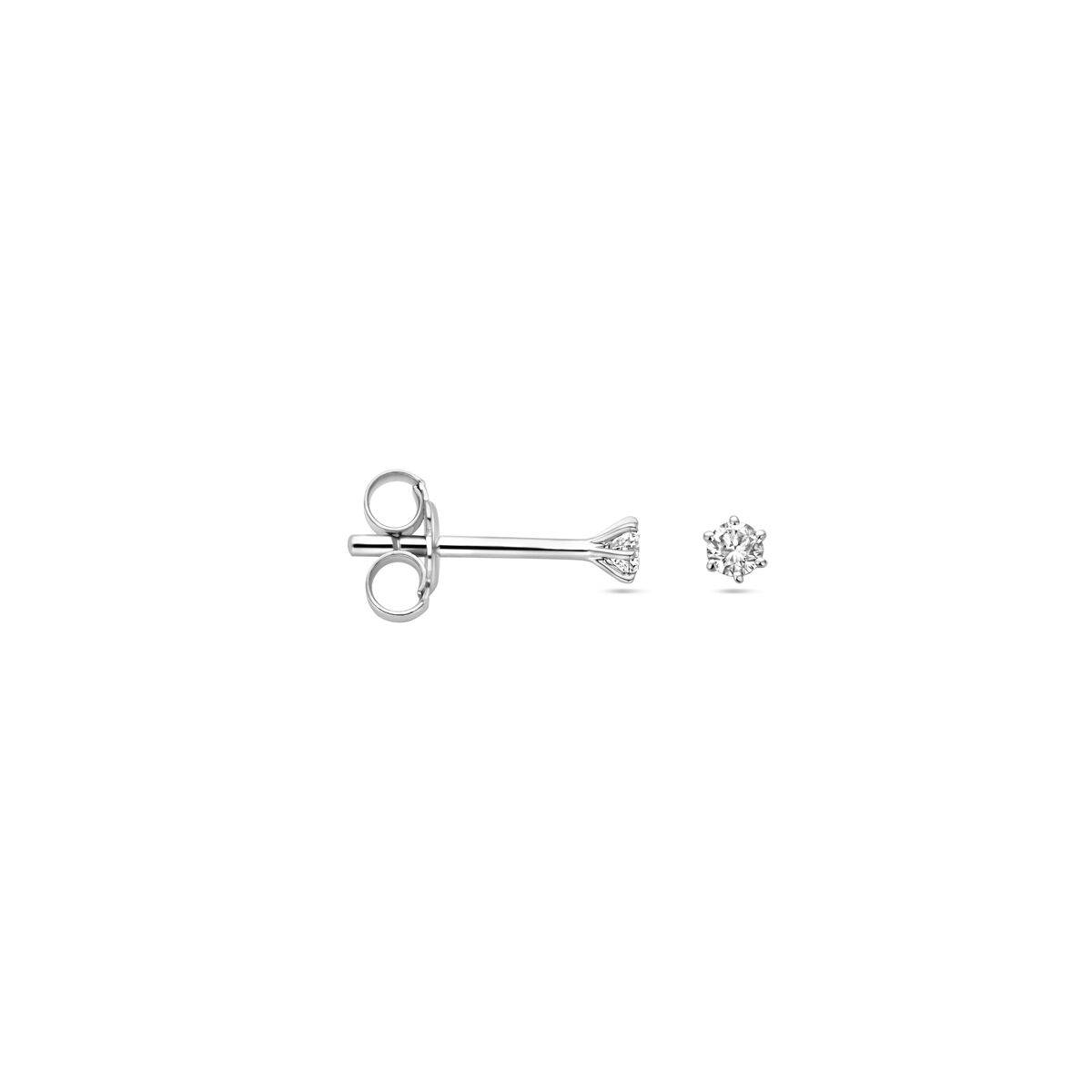 puces d'oreilles diamant h si 14K or blanc