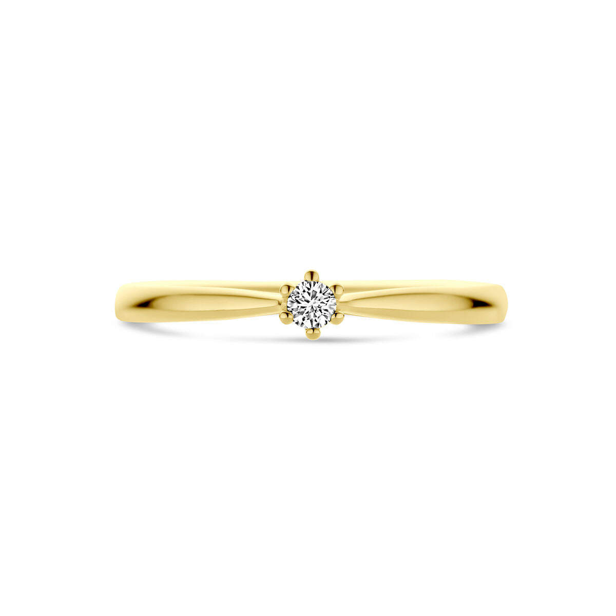 bague diamant 0.05ct h si or jaune 14K