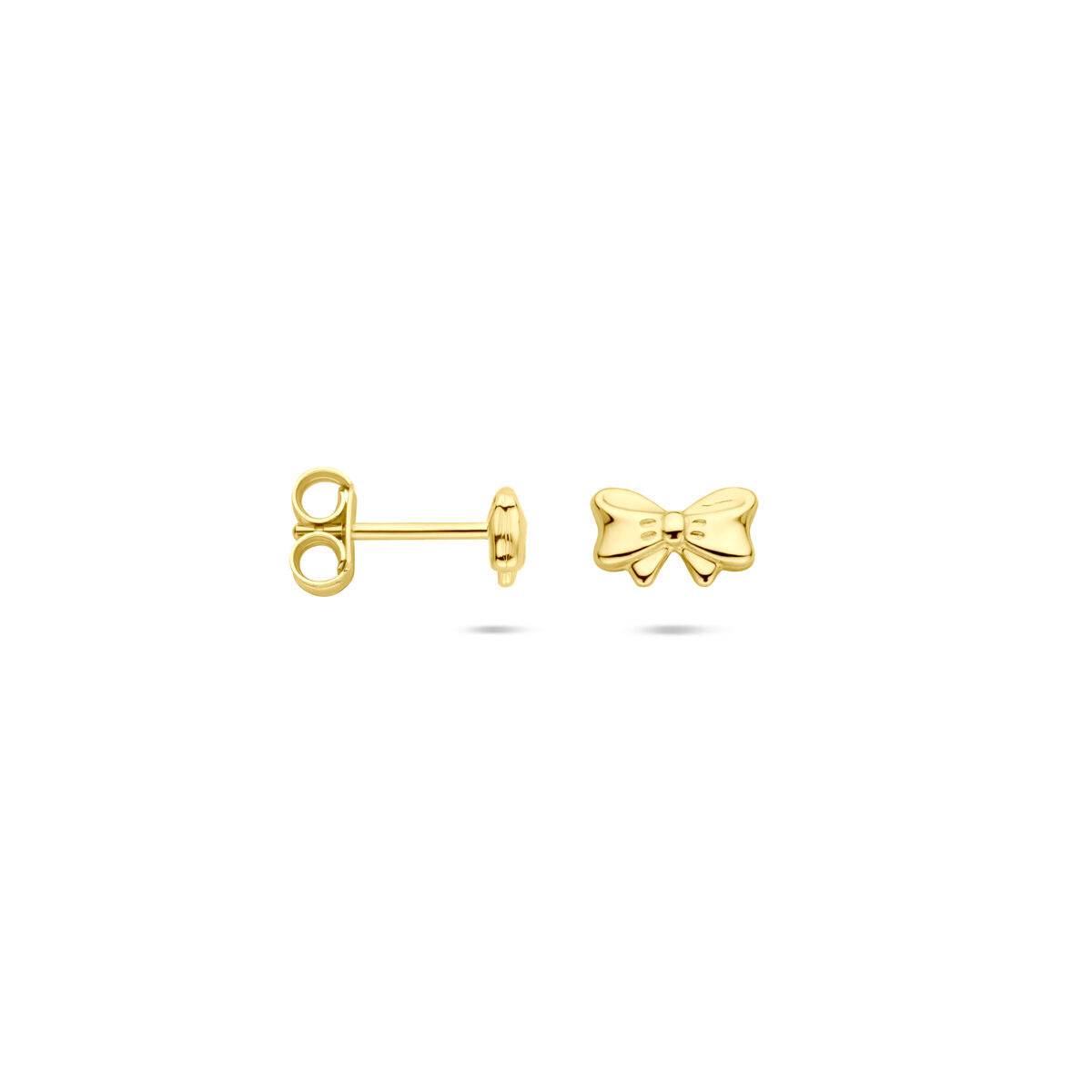 puces d'oreilles nœud 5 mm or jaune 14K