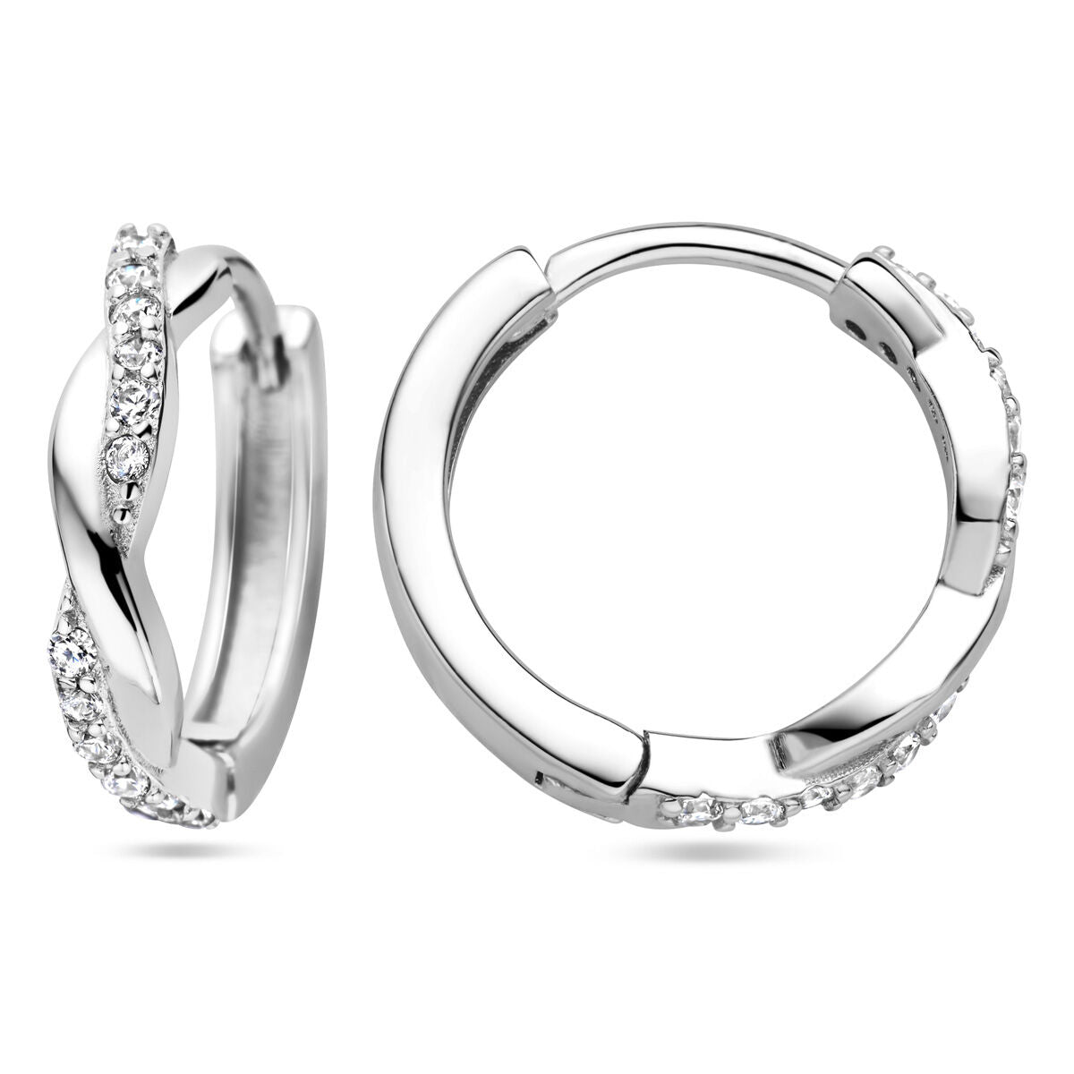 créoles zircone argent rhodié