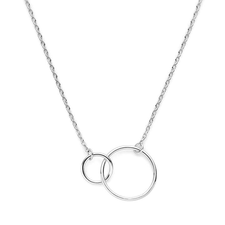 Zilveren ketting dames rondjes gerhodineerd