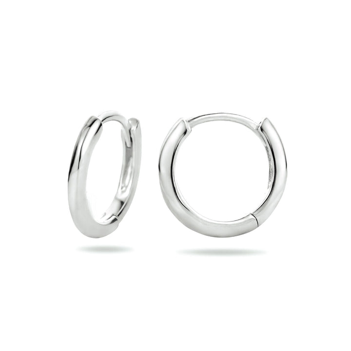 klapoorringen half rond zilver gerhodineerd