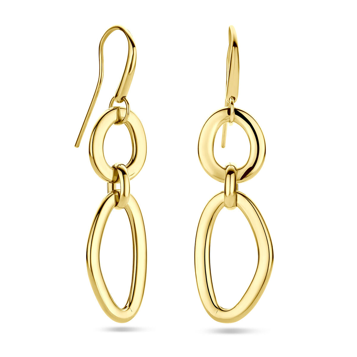 Boucles d'oreilles en or jaune 14k – design long élégant