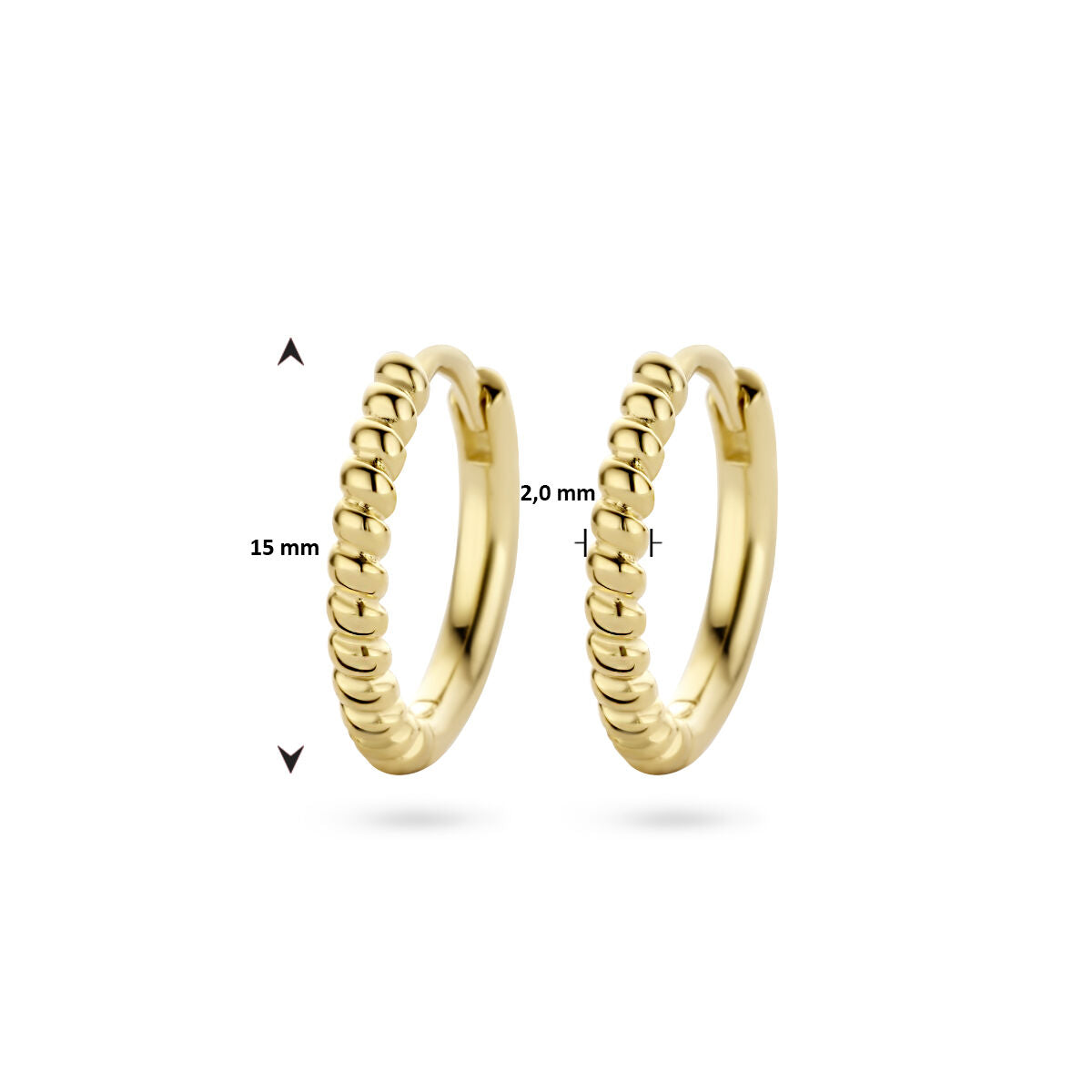 créoles 1 micron argent plaqué or (jaune)