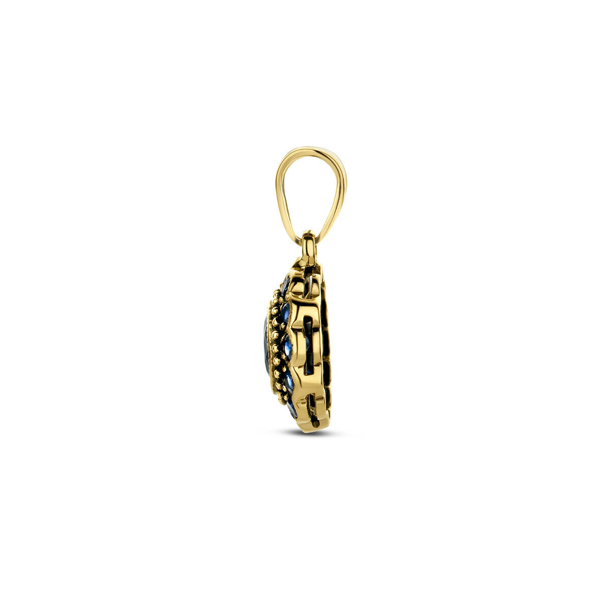 pendentif saphir or jaune 14K