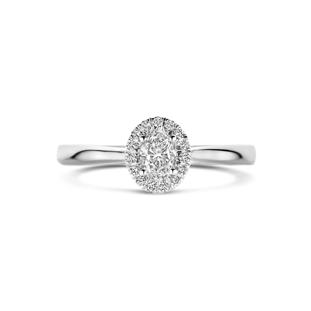 bague diamant lab grown 0.32ct h si or blanc 14K