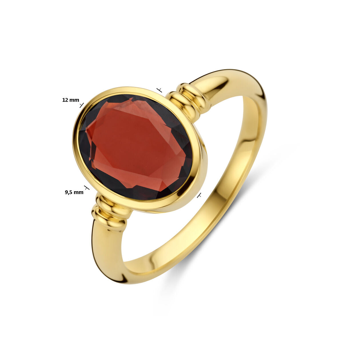 bague grenat 14K or jaune