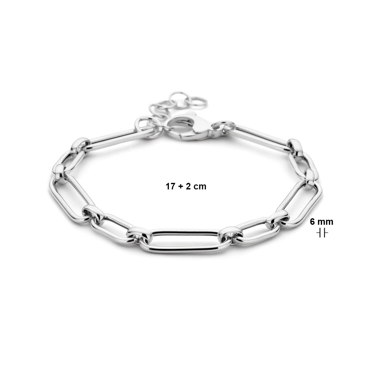 Bracelet en argent pour femme rhodié
