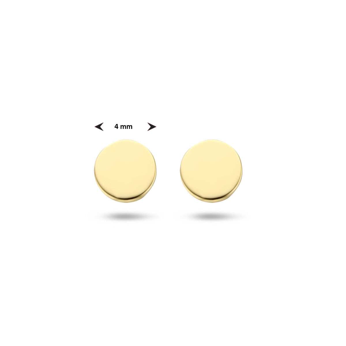 puces d'oreilles rondes en or jaune 14K