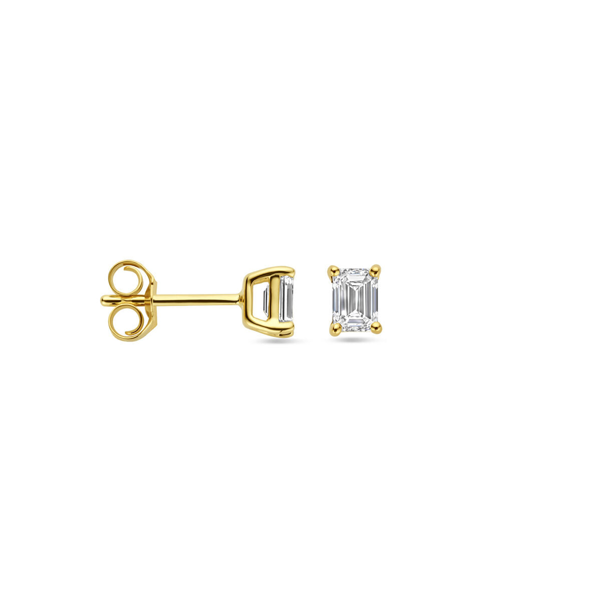 puces d'oreilles diamant lab grown 0.5ct (2x 0.25ct) h si or jaune 14K