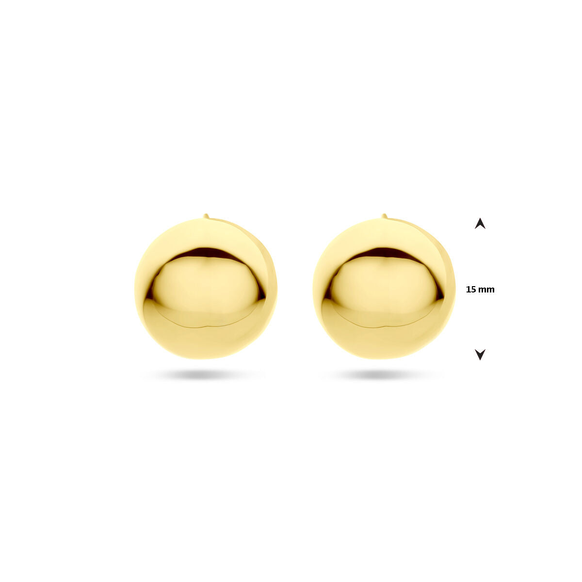 créoles 15 mm 1 micron argent plaqué or (jaune)
