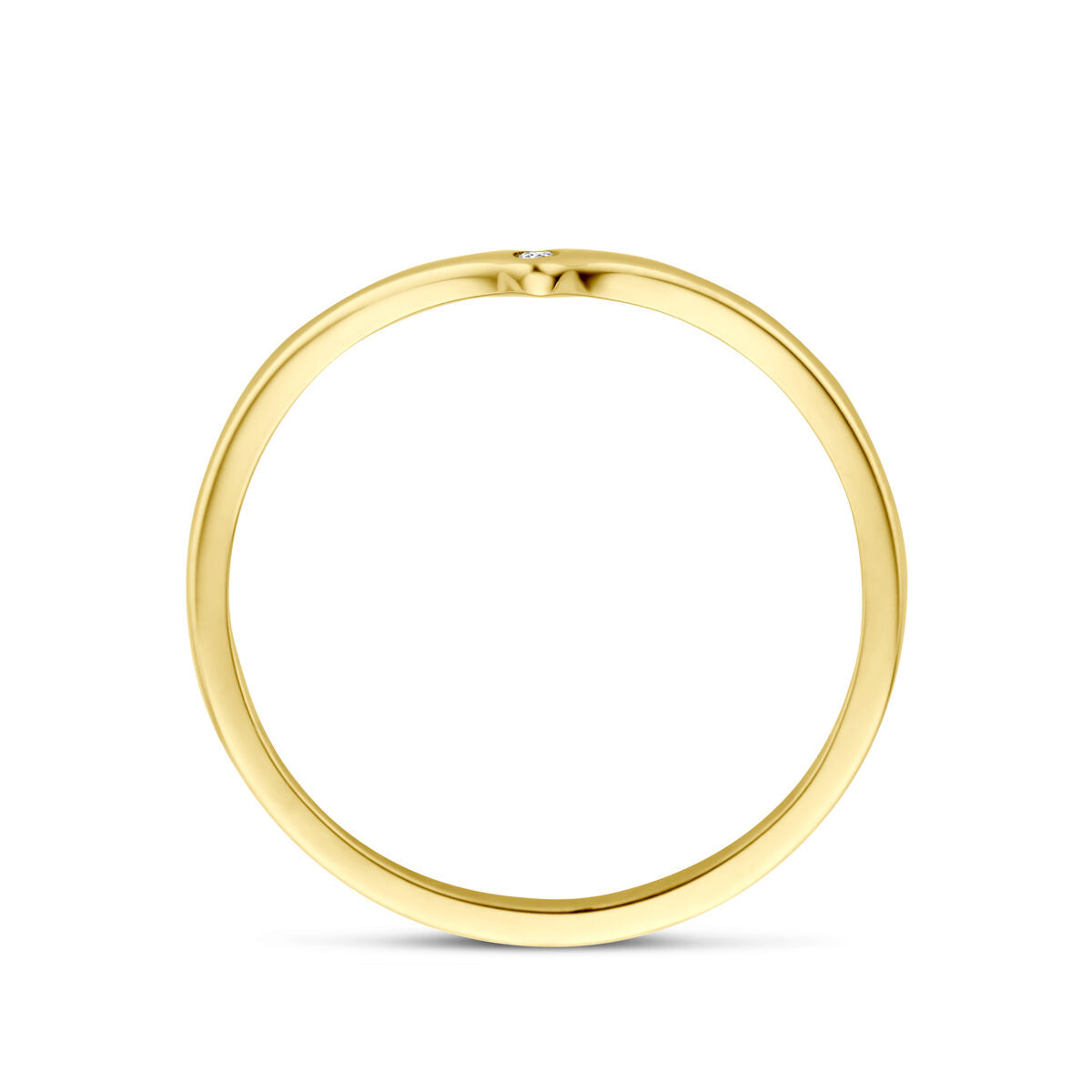bague zircone 14K or jaune