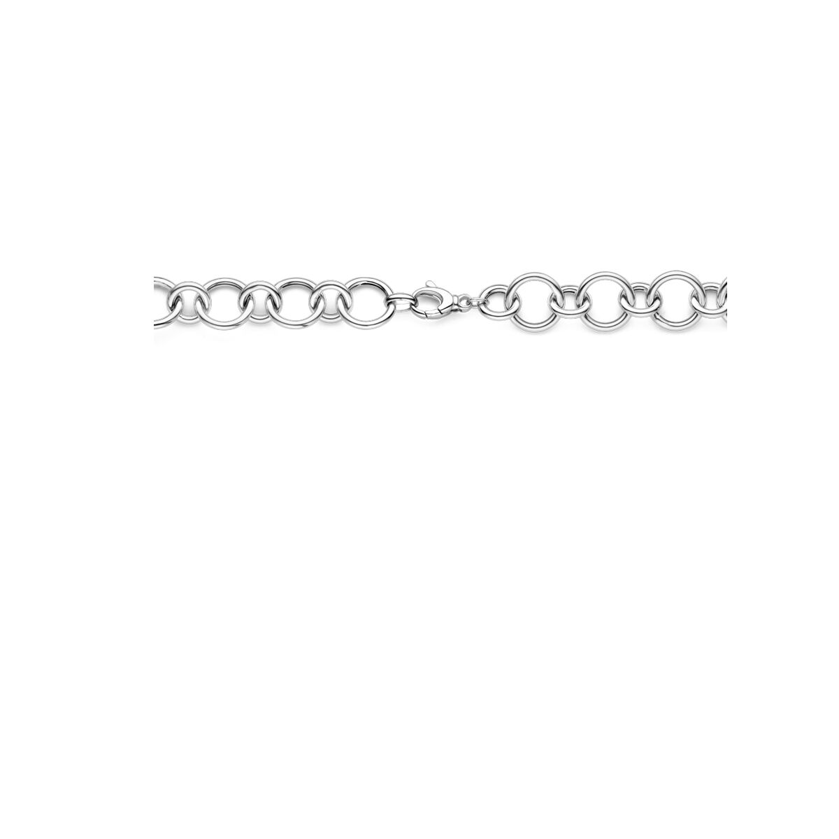 collier 17 mm 46 cm argent rhodié