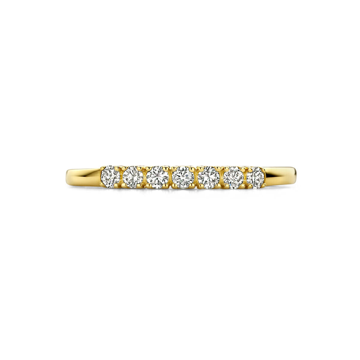 bague mémoire diamant 0.21ct h si or jaune 14K